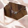 Double Initial Heart Necklace Personalized Gift