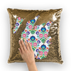 Feminine Floral ﻿Sequin Cushion Cover