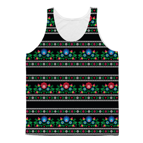 Black Floral Sweater 1 ﻿Classic Sublimation Adult Tank Top