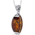 Baltic Amber Pendant Necklace Sterling Silver Cognac