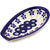 Polish Pottery Spoon Rest-Floral Peacock Traditional Pattern