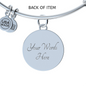 Best Ciocia Ever With Black Circle Charm Bangle - My Polish Heritage