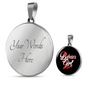 Babcia's Girl With Black Circle Pendant Necklace - My Polish Heritage