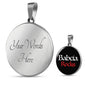 Babcia Rocks With Black Circle Charm Bangle