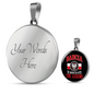 Babcia The Legend With Black Circle Pendant Necklace - My Polish Heritage