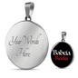 Babcia Rocks With Black Circle Pendant Necklace - My Polish Heritage