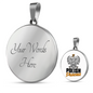 Polish Princess With White Circle Pendant Necklace