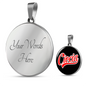 Ciocia With Black Circle Pendant Necklace - My Polish Heritage