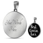 Best Ciocia Ever With Black Circle Charm Bangle