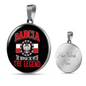 Babcia The Legend With Black Circle Pendant Necklace - My Polish Heritage