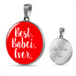 Best Babci Ever With Red Circle Pendant Necklace - My Polish Heritage