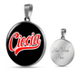 Ciocia With Black Circle Pendant Necklace - My Polish Heritage