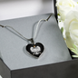 Polish Eagle with Black Heart Pendant Necklace - My Polish Heritage