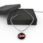 Ciocia With Black Circle Pendant Necklace - My Polish Heritage