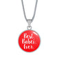 Best Babci Ever With Red Circle Pendant Necklace - My Polish Heritage