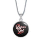 Babcia's Girl With Black Circle Pendant Necklace - My Polish Heritage