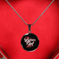 Babcia's Girl With Black Circle Pendant Necklace - My Polish Heritage