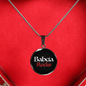 Babcia Rocks With Black Circle Pendant Necklace - My Polish Heritage
