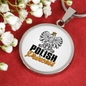 Polish Princess With White Circle Pendant Necklace
