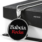 Babcia Rocks With Black Circle Charm Bangle