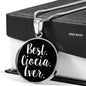 Best Ciocia Ever With Black Circle Charm Bangle
