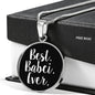 Best Babci Ever With Black Circle Charm Bangle