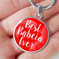 Best Babcia Ever With Red Circle Pendant Necklace - My Polish Heritage
