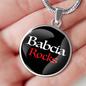 Babcia Rocks With Black Circle Pendant Necklace - My Polish Heritage