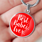 Best Babci Ever With Red Circle Pendant Necklace - My Polish Heritage