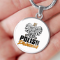 Polish Princess With White Circle Pendant Necklace
