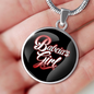 Babcia's Girl With Black Circle Pendant Necklace - My Polish Heritage