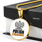 Polish Princess With White Circle Pendant Necklace