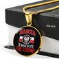 Babcia The Legend With Black Circle Pendant Necklace