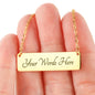 When you're in trouble, your family is what supports you.(In Polish) Engraved Necklace