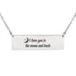 I love you to the moon and back Engraved Necklace