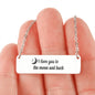 I love you to the moon and back Engraved Necklace