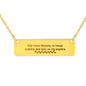 When you're in trouble, your family is what supports you.(In Polish) Engraved Necklace