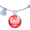Polish Eagle With Red Circle Charm Bangle - My Polish Heritage
