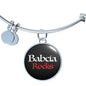 Babcia Rocks With Black Circle Charm Bangle - My Polish Heritage