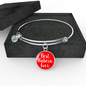 Best Babcia Ever With Red Circle Charm Bangle - My Polish Heritage
