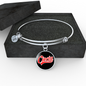 Ciocia With Black Circle Charm Bangle - My Polish Heritage