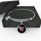 Babcia's Girl With Black Circle Charm Bangle - My Polish Heritage