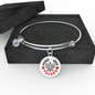 Peace Love Polska With Circle Charm Bangle - My Polish Heritage