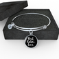 Best Babci Ever With Black Circle Charm Bangle - My Polish Heritage