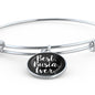 Best Busia Ever With Black Circle Charm Bangle - My Polish Heritage