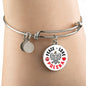 Peace Love Polska With Circle Charm Bangle - My Polish Heritage