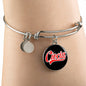 Ciocia With Black Circle Charm Bangle - My Polish Heritage