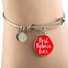 Best Babcia Ever With Red Circle Charm Bangle - My Polish Heritage