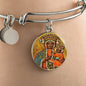 Black Madonna of Czestochowa with Circle Charm Bangle - My Polish Heritage