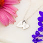 Wesołych Świąt Christmas Wreath Hand Stamped Heart Necklace Gift